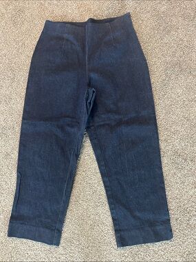 Women's Dark Blue High-Waist Stretch Denim Jeans